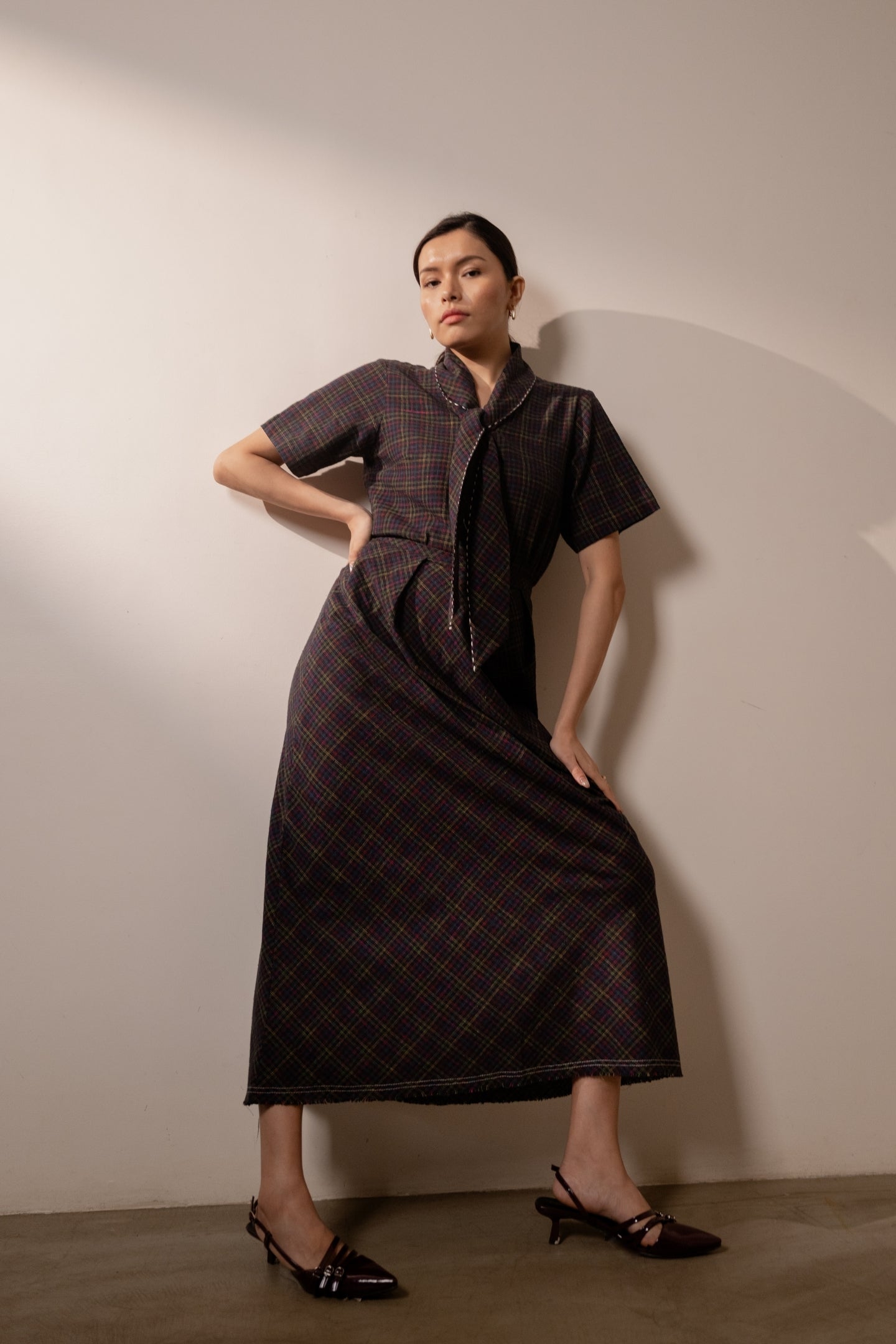 Prism Skirt - Black Coloured Checks