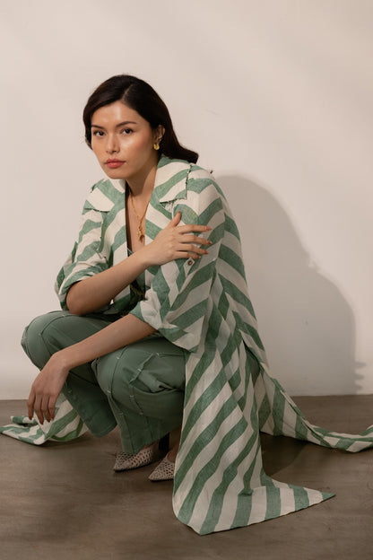 Sage Green Stripes Overlay