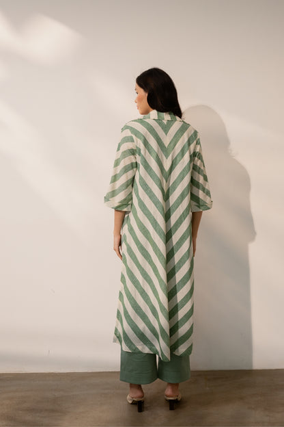 Sage Green Stripes Overlay
