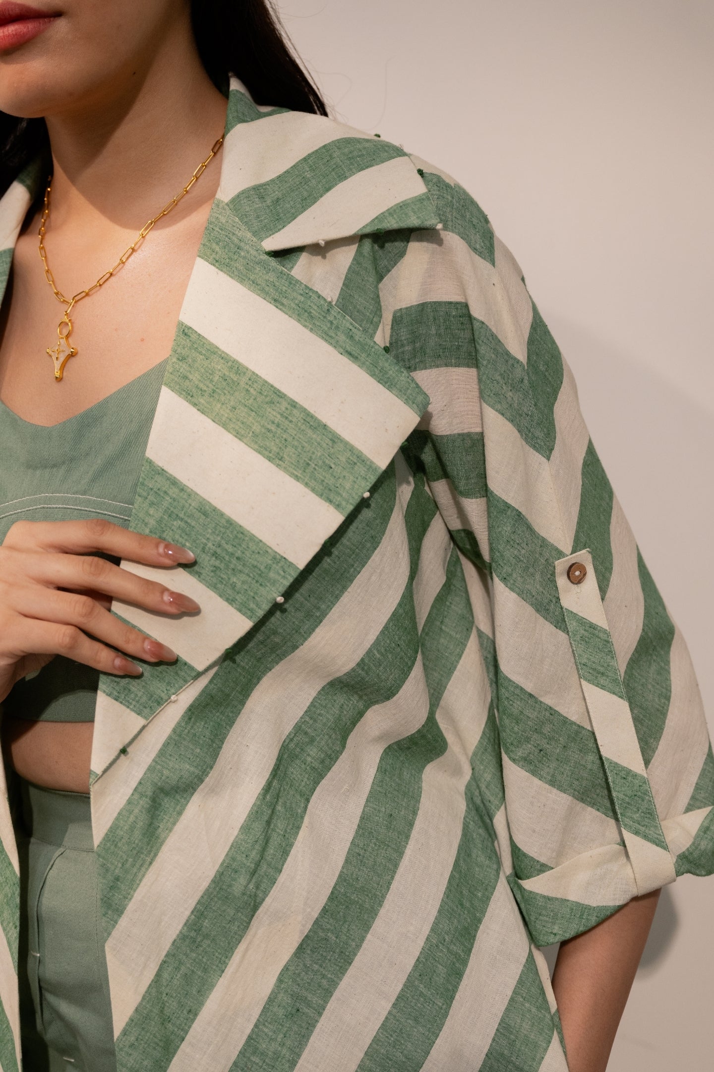 Sage Green Stripes Overlay