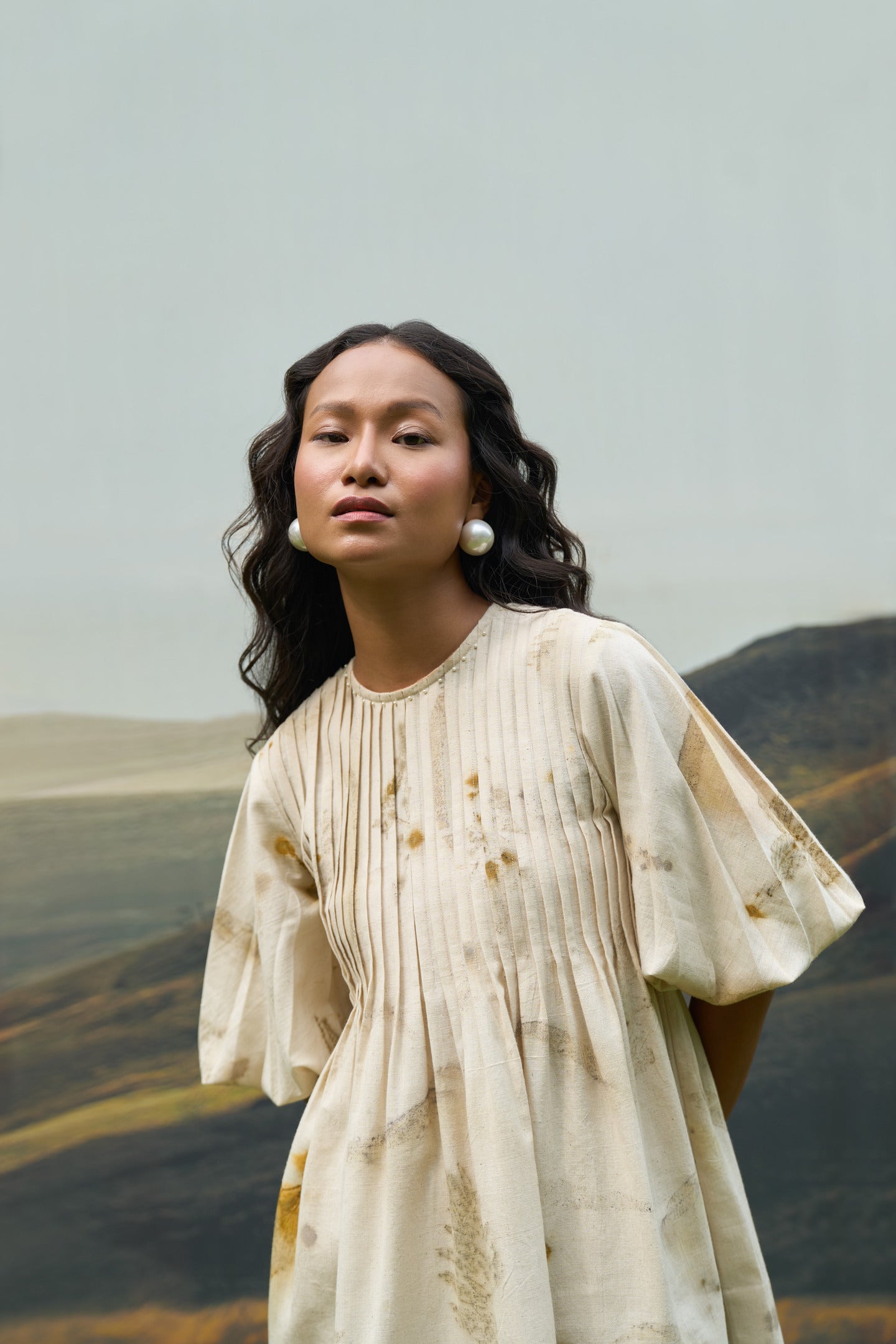 Live Leafy Pintucks Top & Pants Set