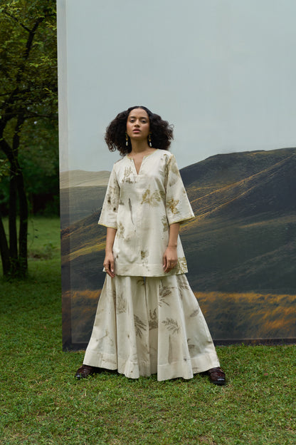 Live Leafy Kurta & Sharara Set