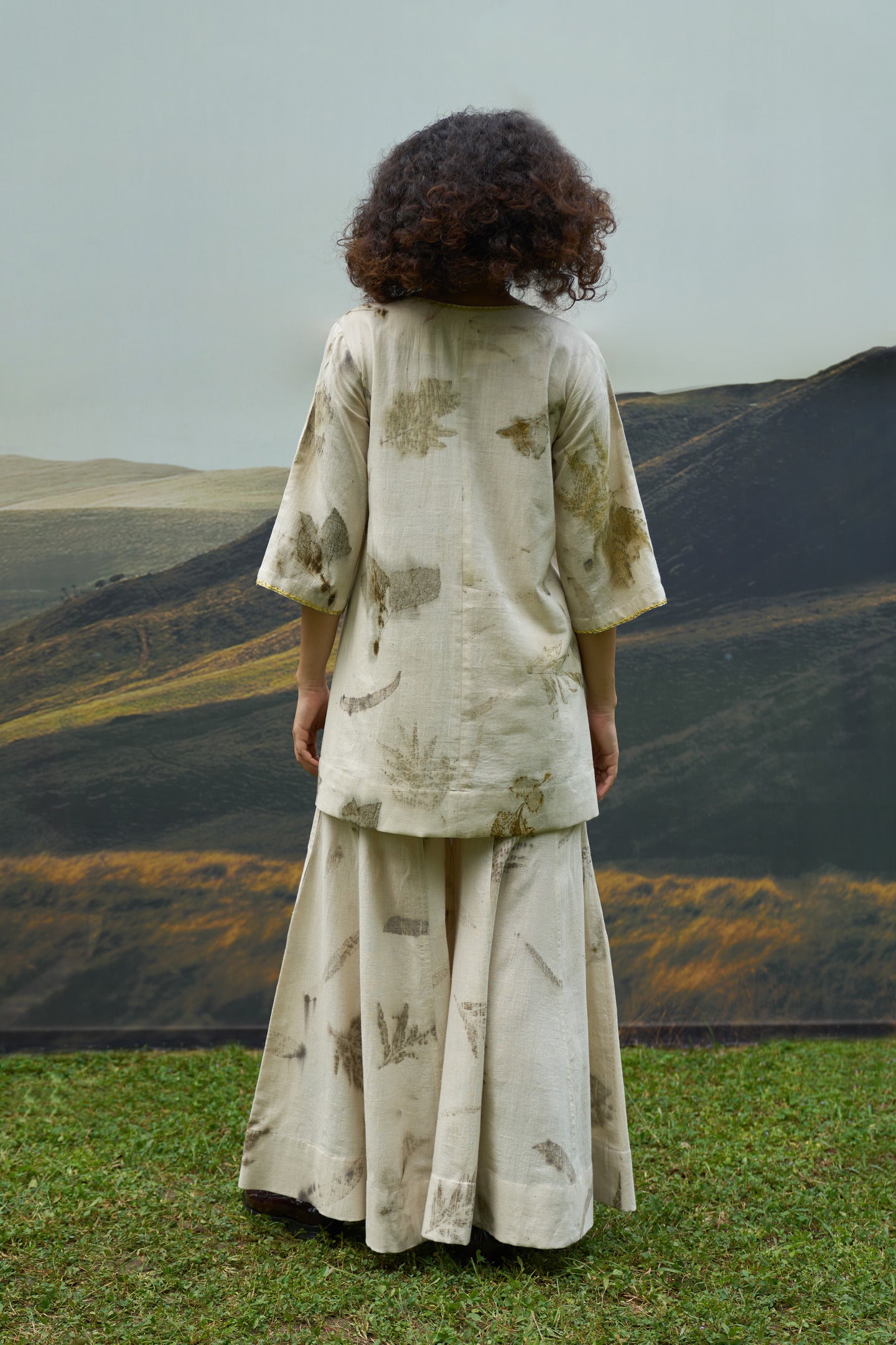 Live Leafy Kurta & Sharara Set