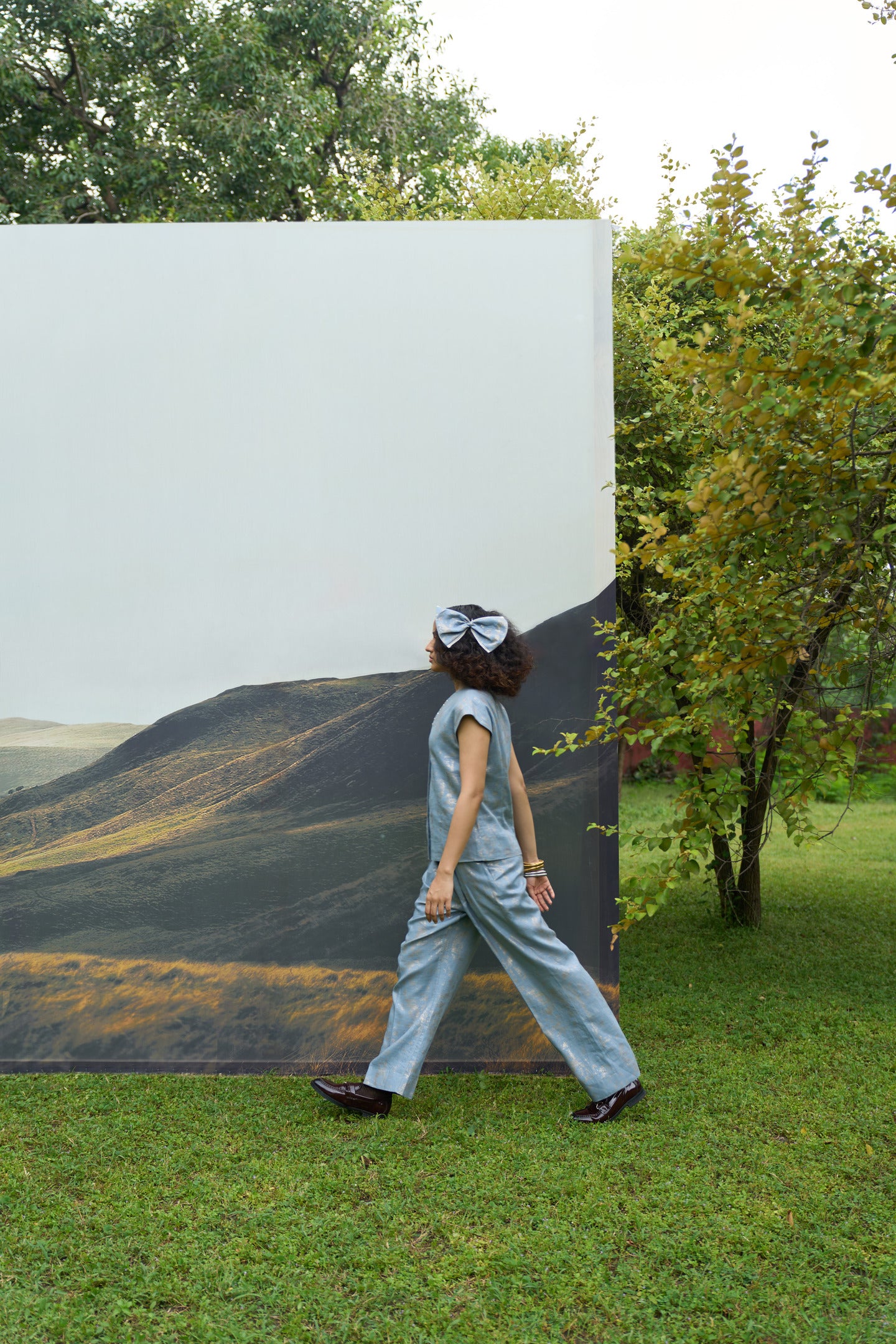 Azure Vest & Flared Pants Set