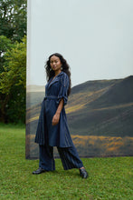 Load image into Gallery viewer, Cobalt Trench Overlay &amp; Pants Set
