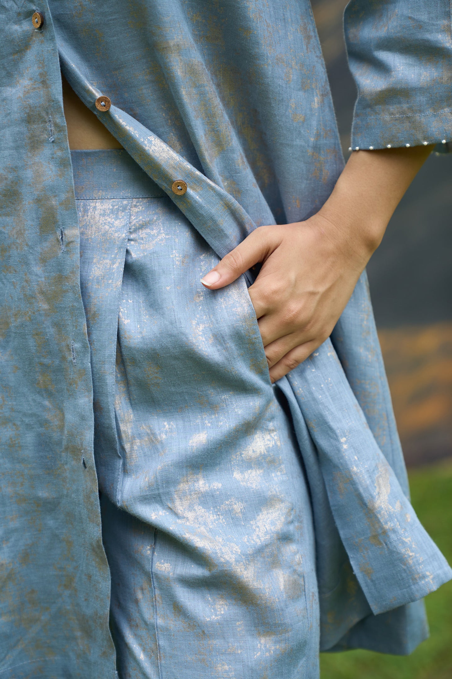 Azure Shirt & Pants Set