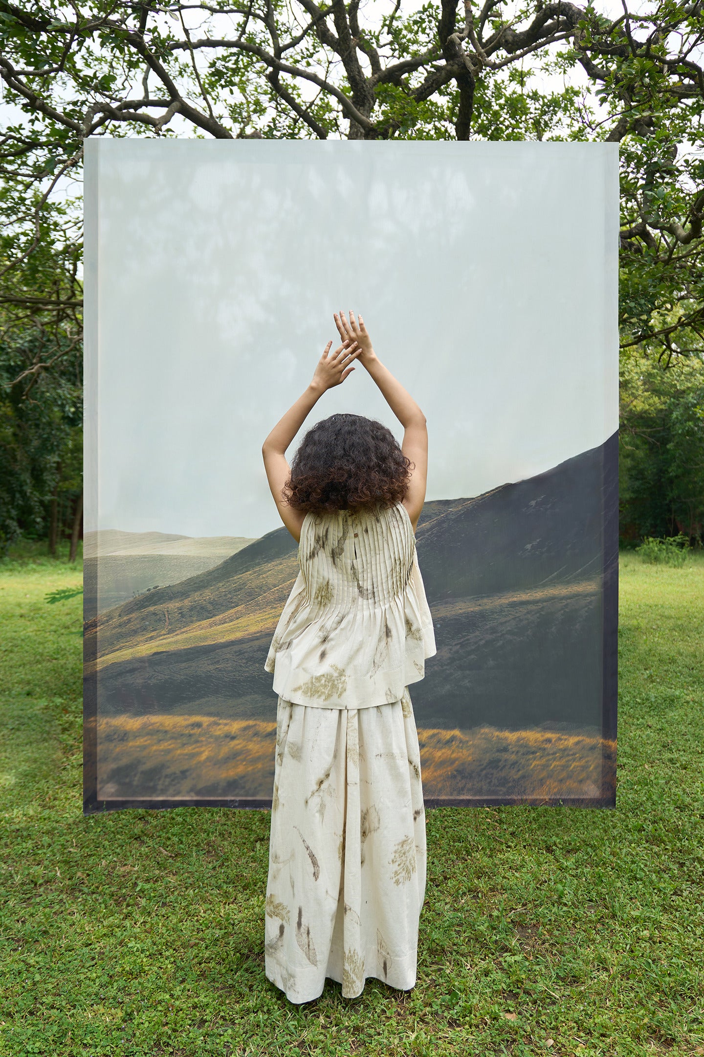 Live Leafy Pintucks Skirt