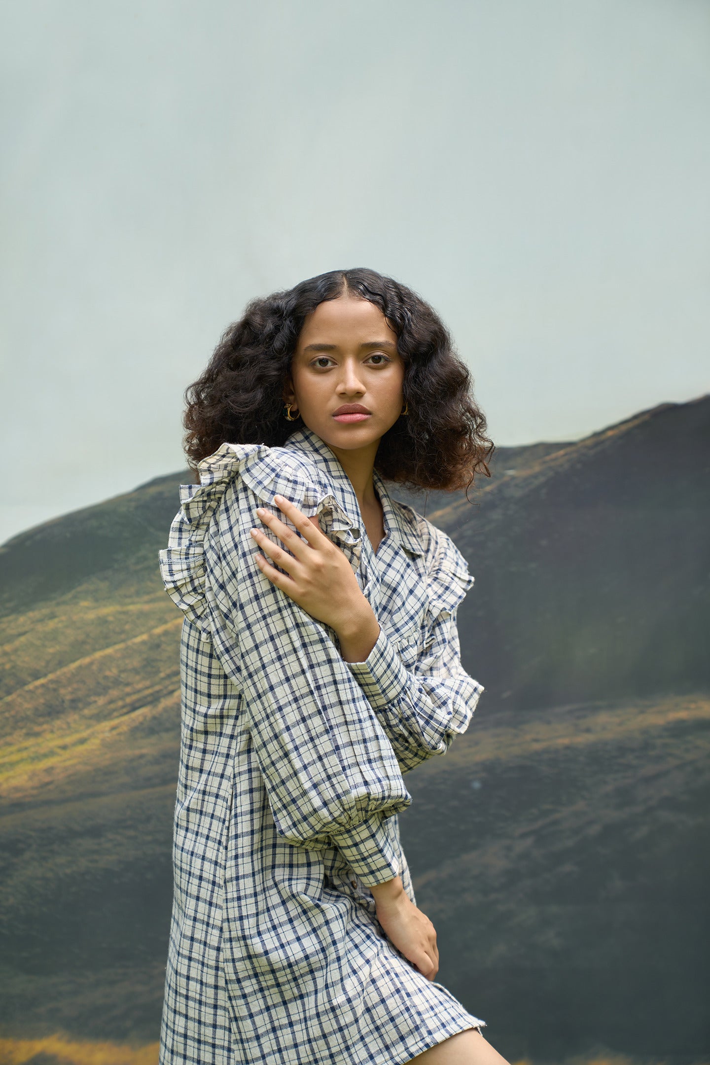 Checkmate Ruffle Dress