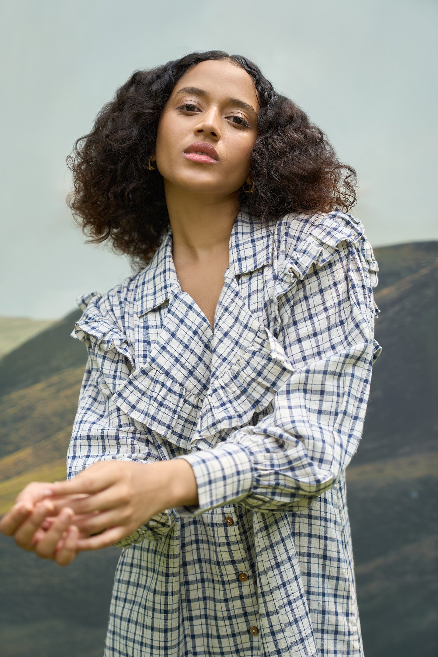 Checkmate Ruffle Dress