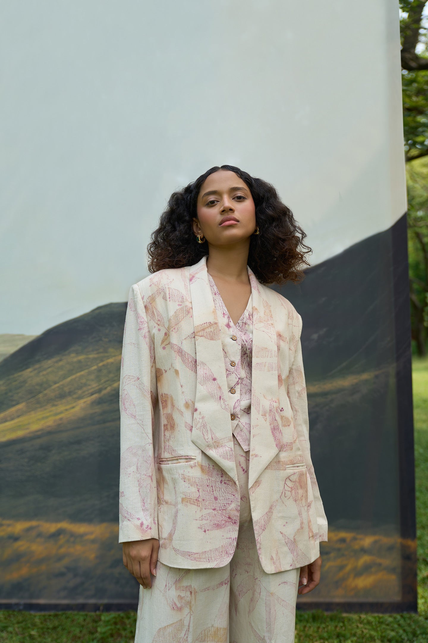 Pink Foliage Blazer