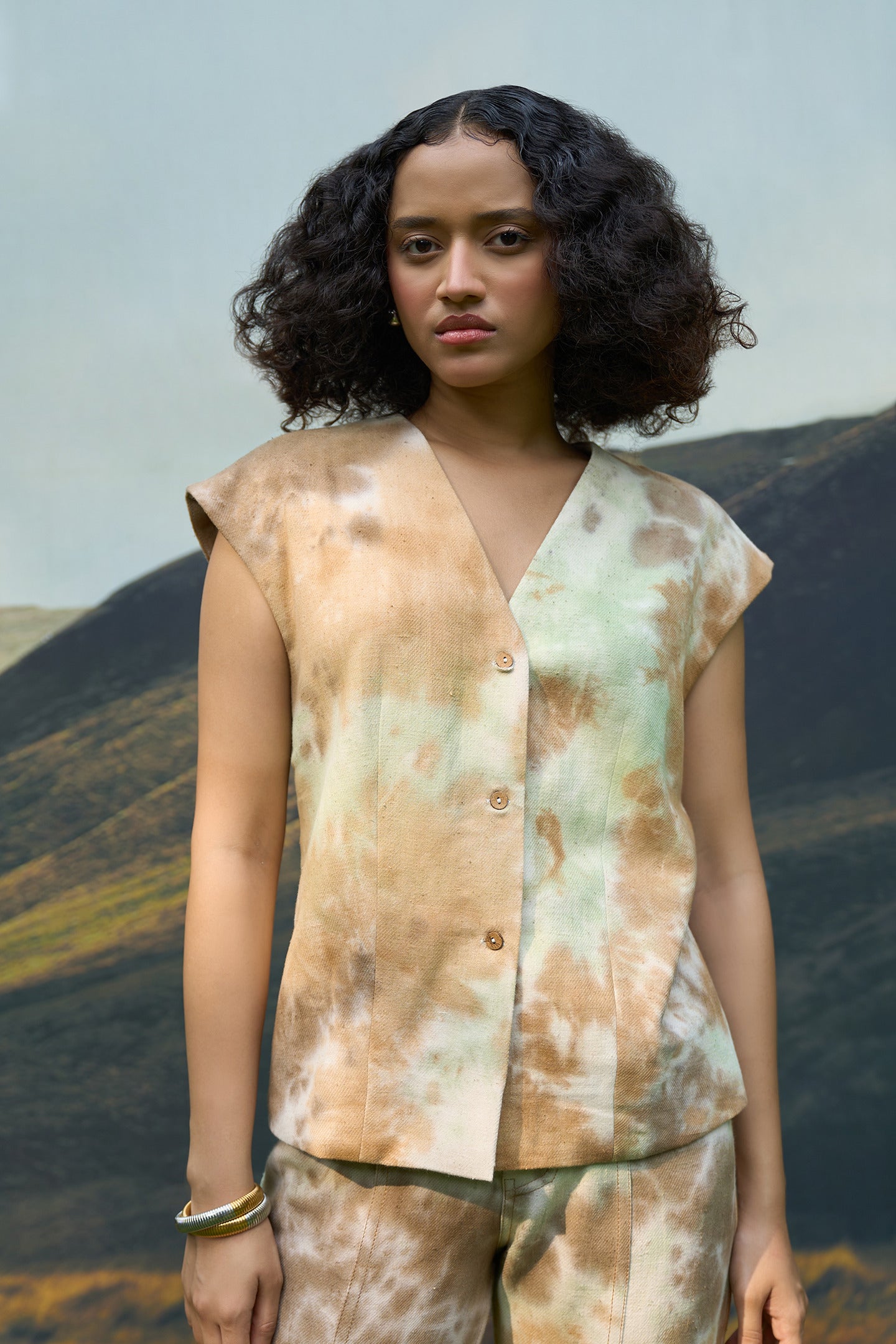 Forest Denim Vest & Pants Set