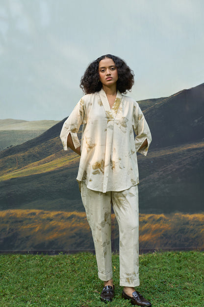 Live Leafy V Neck Kurta