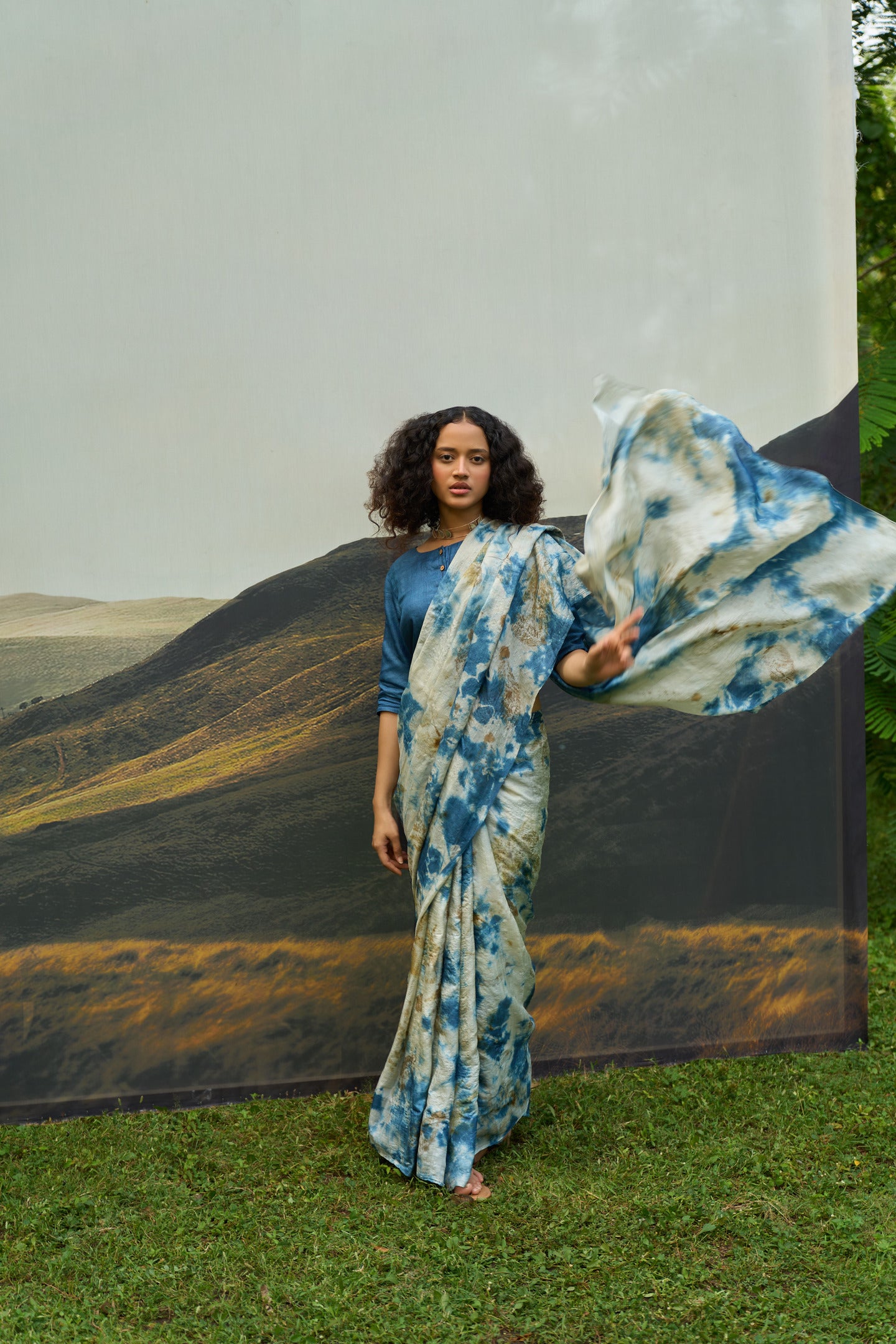 Blue Saree