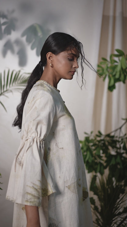 Live Leafy Khadi Bell Dress