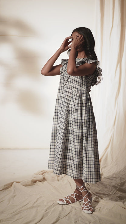 Checkmate Kala Cotton Frill Dress