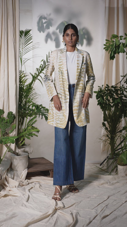 Liquid Sunshine Hemp Cotton Notch Collar Blazer