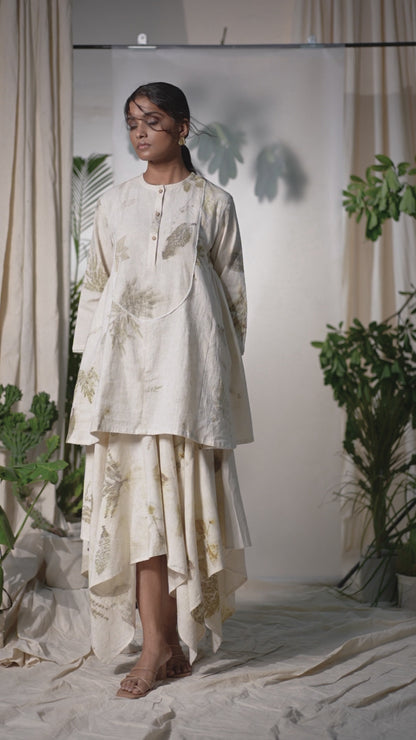 Live Leafy Khadi Kurta