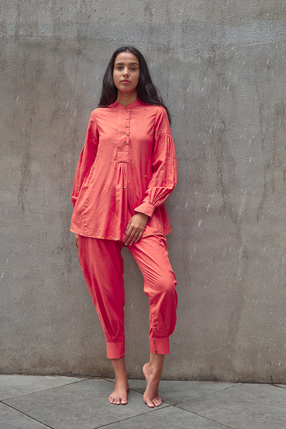 Sunset Eri Silk Embroidered Co-ord Set