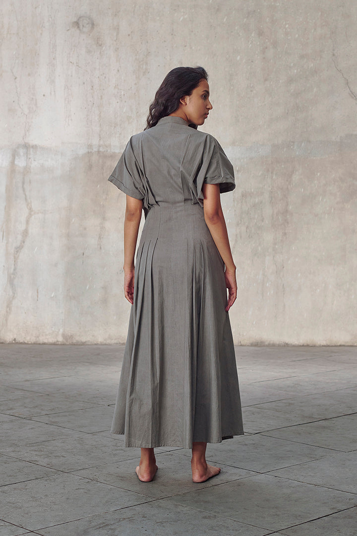 Grey Organic Cotton Structured Maxi Dress Alternative Grey Organic Cotton Structured Maxi Dress Alternative