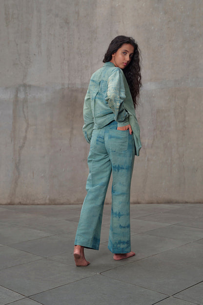 Waves Hemp Shirt Dress & Pants Co-ord Set