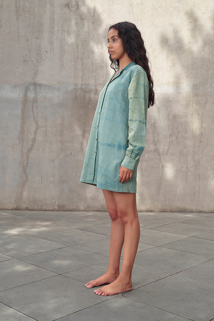 Waves Hemp Shirt Dress