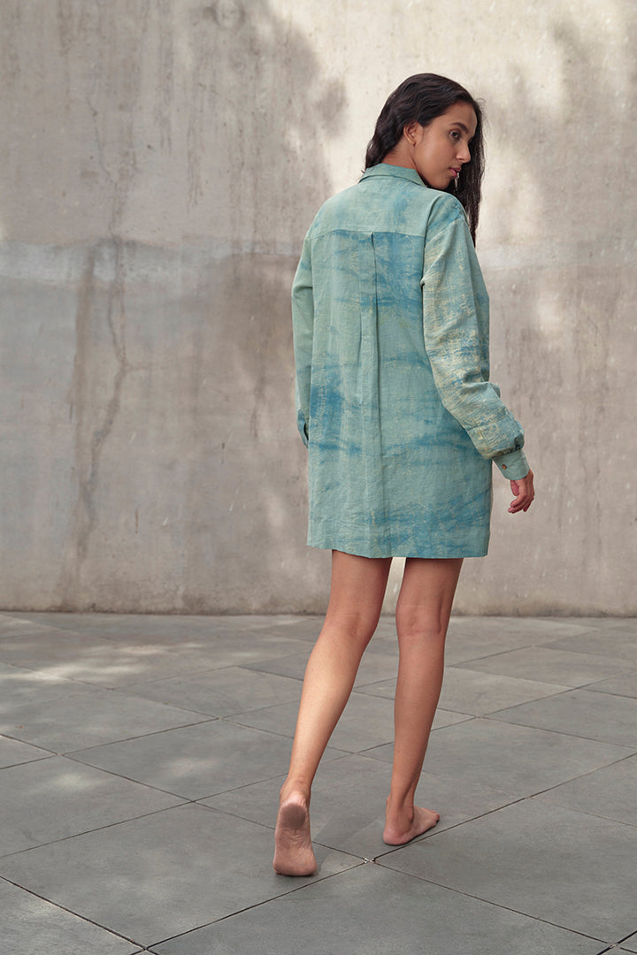Waves Hemp Shirt Dress