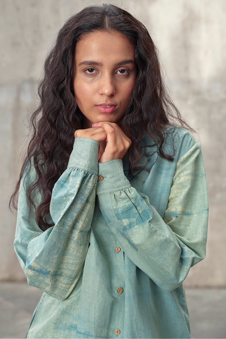 Waves Hemp Shirt Dress