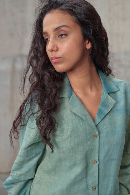 Waves Hemp Shirt Dress