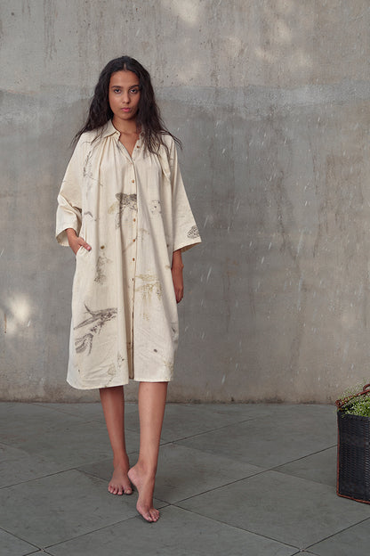 Live Leafy Khadi Tent Dress