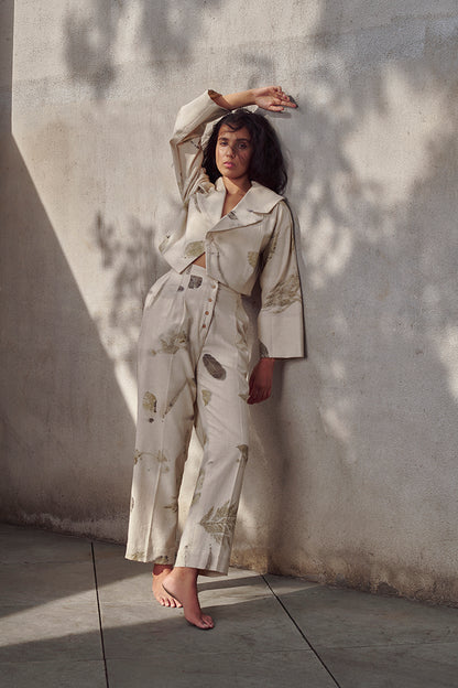 Live Leafy Khadi Blazer