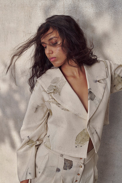 Live Leafy Khadi Blazer
