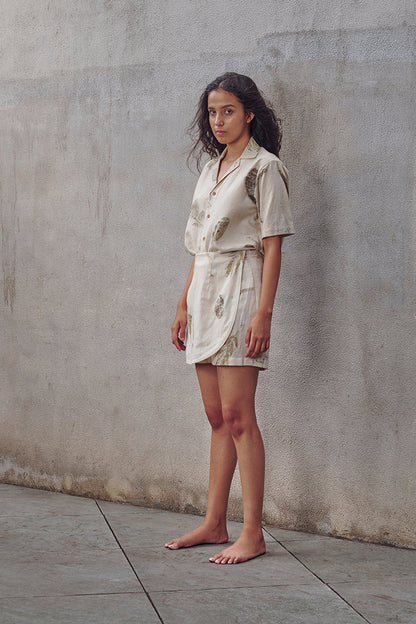 Live Leafy Khadi Skort