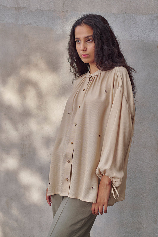 Meadow Corn Fabric Gathers Top