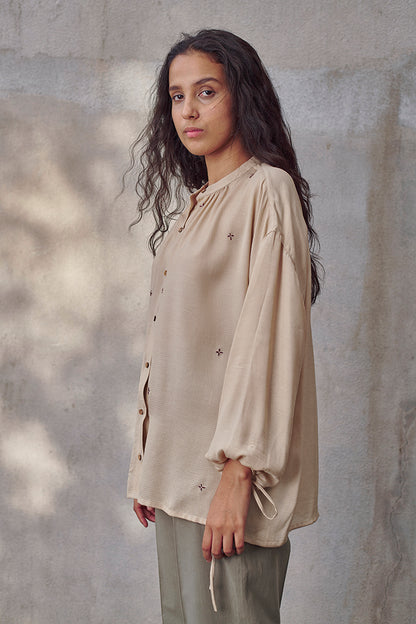 Meadow Corn Fabric Gathers Top