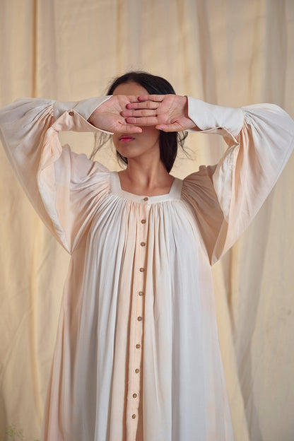 Waterfall Soya Fabric Short Dress